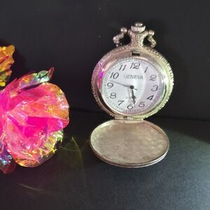Geneva Vintage Silver Pocket Watch
